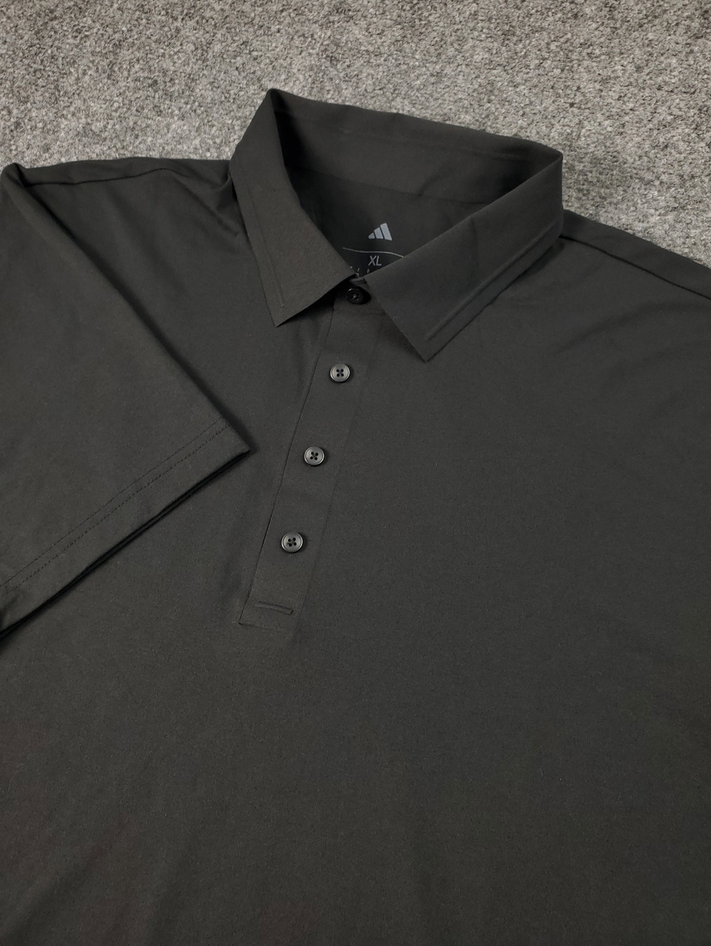 Adidas Golf Polo Shirt Mens XL TwistKnit Performance Stretch Short Sleeve Black